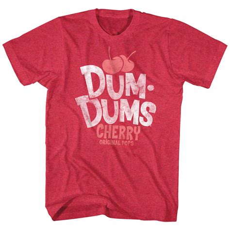 Dum Dums Shirt Cherry Red Heather T Shirt Dum Dums Shirts