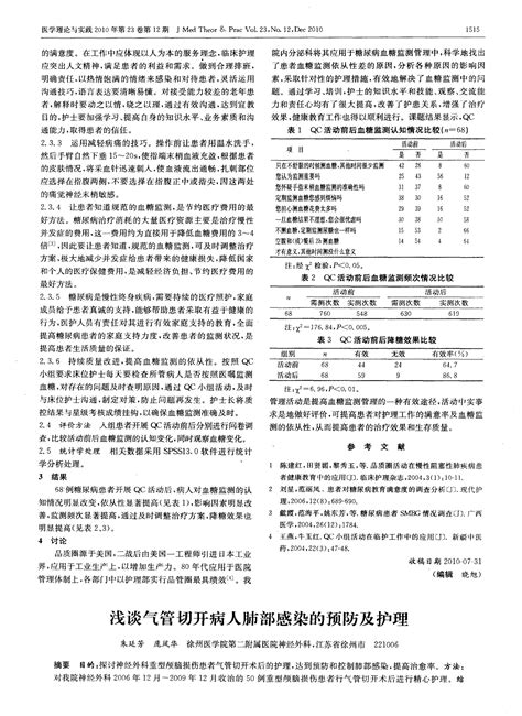 浅谈气管切开病人肺部感染的预防及护理word文档在线阅读与下载无忧文档