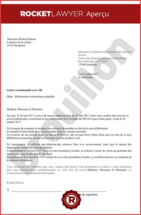 Lettre De Certification D Habitation Financial Report