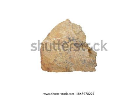 Sample Quartzite Rock Isolated On White Stock Photo 1865978221