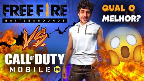 FREE FIRE Ou COD MOBILE JOGUEI FREE FIRE PELA PRIMEIRA VEZ E ME