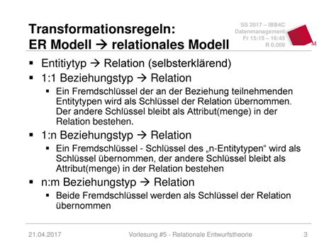 Vorlesung Relationale Entwurfstheorie Ppt Herunterladen