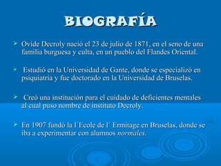 Ovide Decroly Ppt Descarga Gratuita