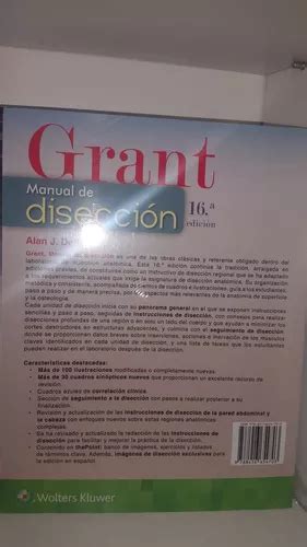 Manual De Diseccion Grant 16ed Detton MercadoLibre