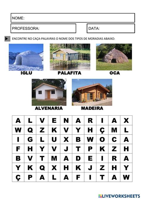 Atividades Tipos De Moradia 2 Ano