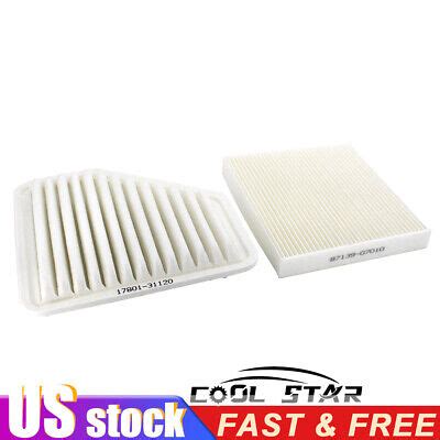 Engine Cabin Air Filter Combo Set For 2007 2011 Camry Avalon Rav4