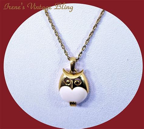 Vintage Owl Jewelry Necklace Retro Owl Pendent Necklace Gold | Etsy