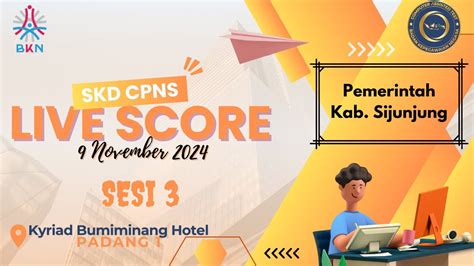 LIVE SCORE SKD CPNS TAHUN 2024 TITIK LOKASI PADANG 1 KYRAD BUMIMINANG