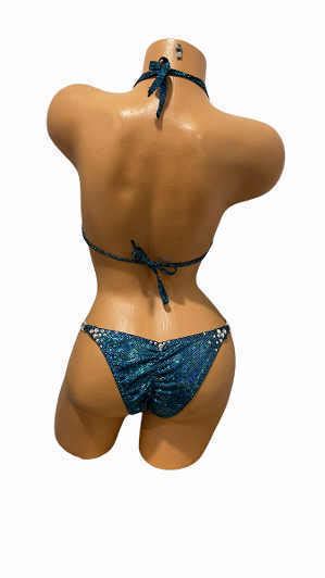 Competition Bikini Posing Suit Teal Hologram Brand New Never Worn Ebay