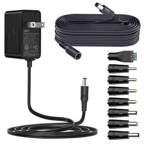 Tonton Universal AC DC 12V 1A 1A 1000mA 12W Power Supply Cord Adapter