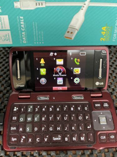 Lg Env3 Lg Vx9200m Verizon Keyboard Qwerty Flip Phone Red Maroon Tested E7 Ebay