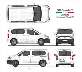 Fiat Doblo Cargo Delivery Van L Royalty Free Vector