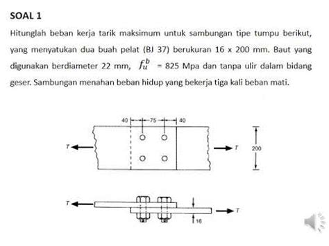 Struktur Baja 1 Sambungan Baut YouTube