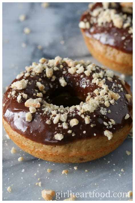 Coffee Donuts With Peanut Butter Chocolate Glaze Girl Heart Food®