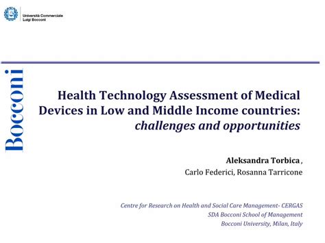 Pdf Health Technology Assessment Of Medical Devices In Low And