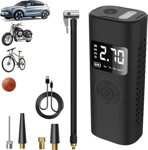 Portable Tire Inflator Air Compressor Psi Cordless Tire Pump Mah