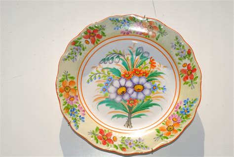 Stary talerz patera ręcznie malowane porcela antyk 13956884876 Allegro pl