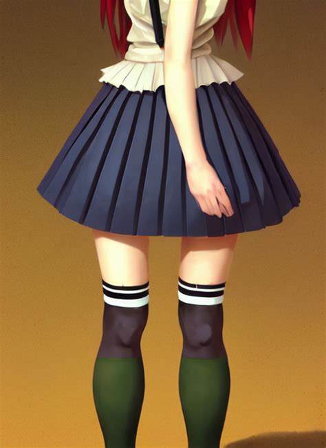 KREA AI Concept Art Of Comiket Cosplay School Girl Pleat