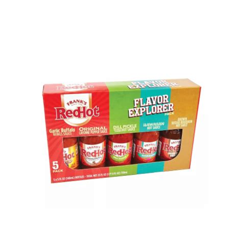 Frank S RedHot Hot Sauce Flavor Explorer Variety Pack 5 Count Fred