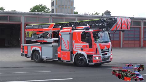 ERSTMALIG Neue DLK 23 12 Im Kurzzug Der Feuerwehr Wiesbaden FW 1