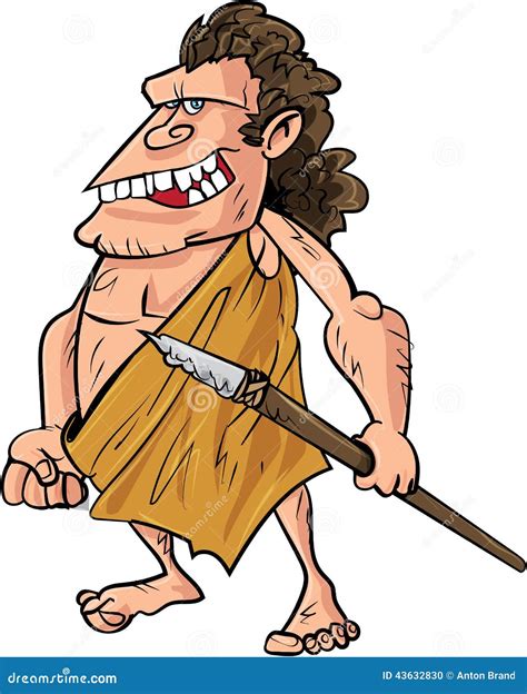 Cartoon Caveman With A Spear Stock Photography | CartoonDealer.com #43632830