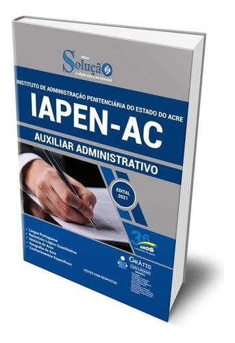 Apostila Iapen Ac 2021 Auxiliar Administrativo Parcelamento Sem Juros