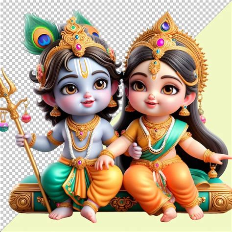 Beautiful Cute Lord Krishna Happy Krishna Janmashtami Png Psd File