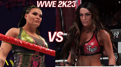 Wwe 2k23 Gameplay Tamina Vs Nikki Bella Divas Championship Match Youtube