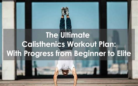 The Ultimate Calisthenics Workout Plan: With Progress From Beginners To ...