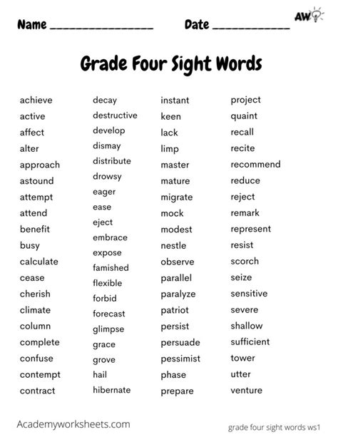 Words And Their Meanings For Grade 4 K5 Learning Worksheets Library