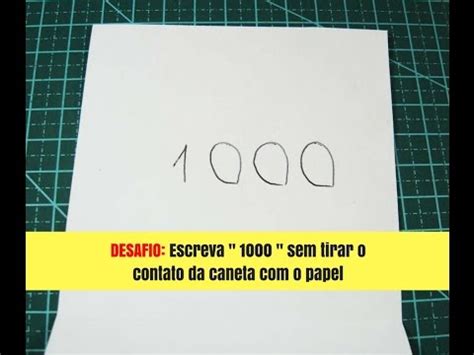 Desafio Escreva 1000 Sem Tirar A Caneta Do Papel YouTube