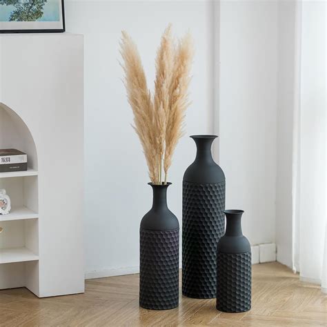 Amazon Sziqiqi Large Black Vases Tall 27inch Metal Floor