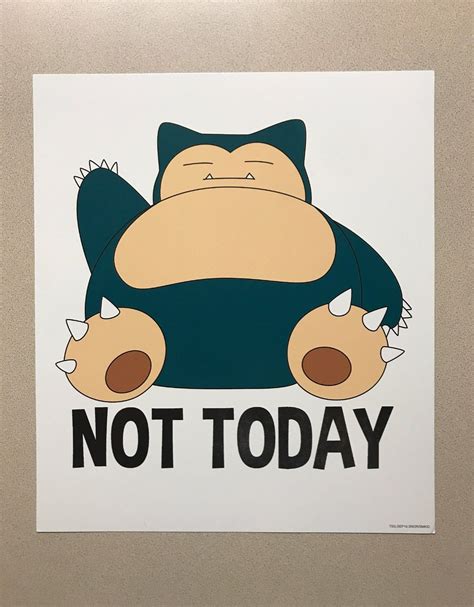 10x11 5 Posterboard Snorlax Pokémon Prin On Mercari Snorlax Art