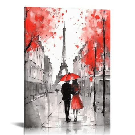 Canflashion Modern Giclee Canvas Prints Paris Black And White With