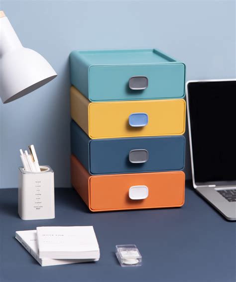 Noble Designs Storage Drawers Stackable Desktop Drawers Multicolored