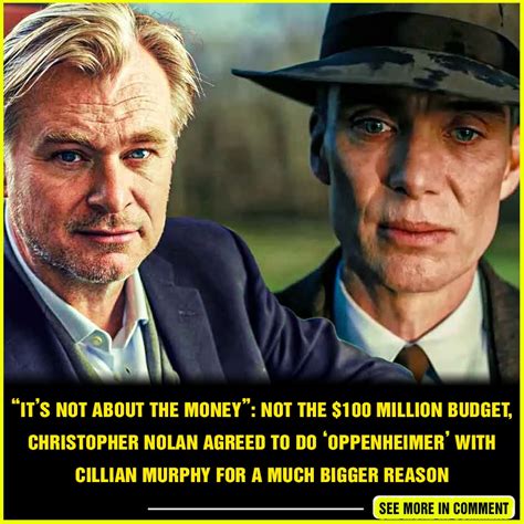 Its Not About The Money Not The 100 Million Budget Christopher