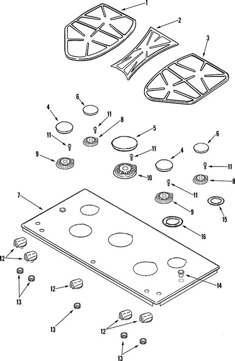 Jenn Air Jgc Bdb Cooktop Partswarehouse