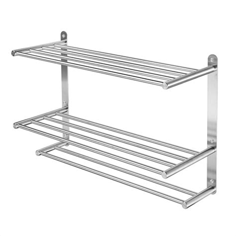 Bathroom Towel Rack 3 Tier With 24 Inch Multilayer Hotel Racks 304