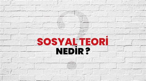 Sosyal Teori Nedir Ne Demek T B Tak Ansiklopedi Ile Sosyal Teori Ne