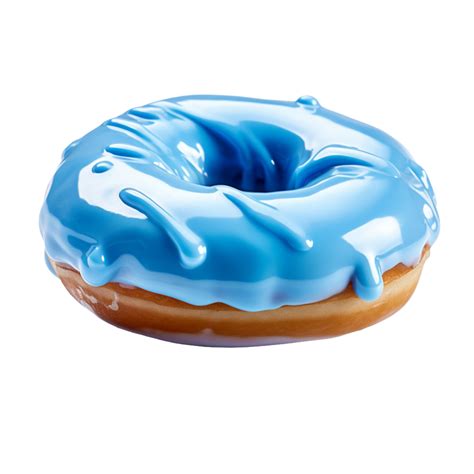 Blue Donut Isolated On Transparent Background 44813252 Png