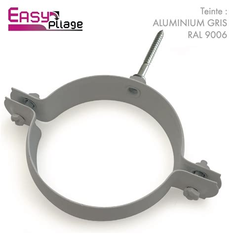 Collier De Fixation Descente D Eau Pluviale Gris Aluminium RAL 9006