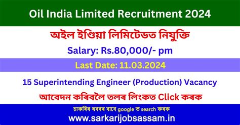 Oil India Limited Recruitment 2024 Apply For 15 Engineer Posts Check