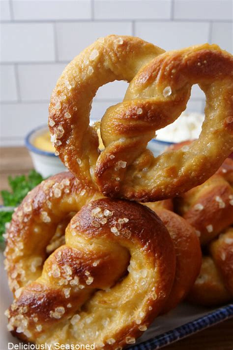 Homemade Soft Pretzels Deliciously Seasoned