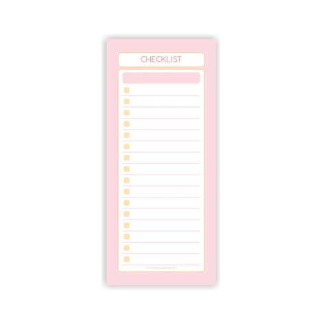 bloco checklist Papelaria Criativa Mamãe e Bebê