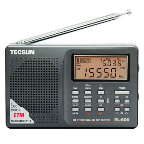 TECSUN PL606 FM MW LW SW DSP Longwave Shortwave Radio Sliver PL 606