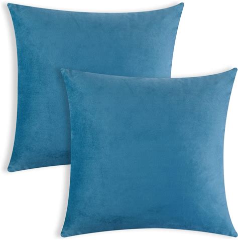 Wllhyf 2 Pack Velvet Throw Pillow Covers Cozy Soft Pillow Covers Square Pillowcase Cushion