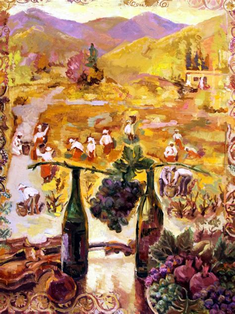 Grape Harvest Oil Painting - ArtistNY