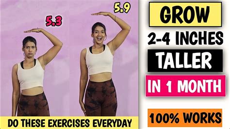 Grow 2 4 Inches Taller In 1 Month Easy Height Boosting Exercises Grow Taller Fitness