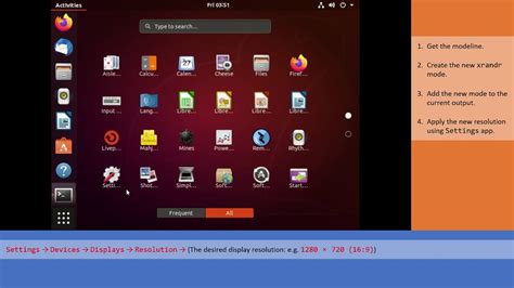 How To Set A Custom Display Resolution In Ubuntu Youtube