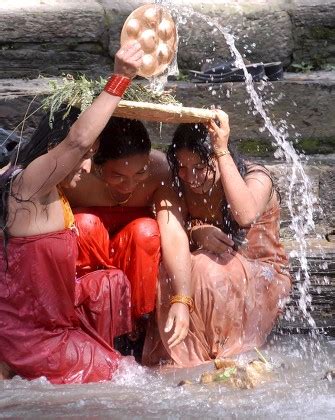 Nepalese Women Take Traditional Holy Bath Editorial Stock Photo Stock